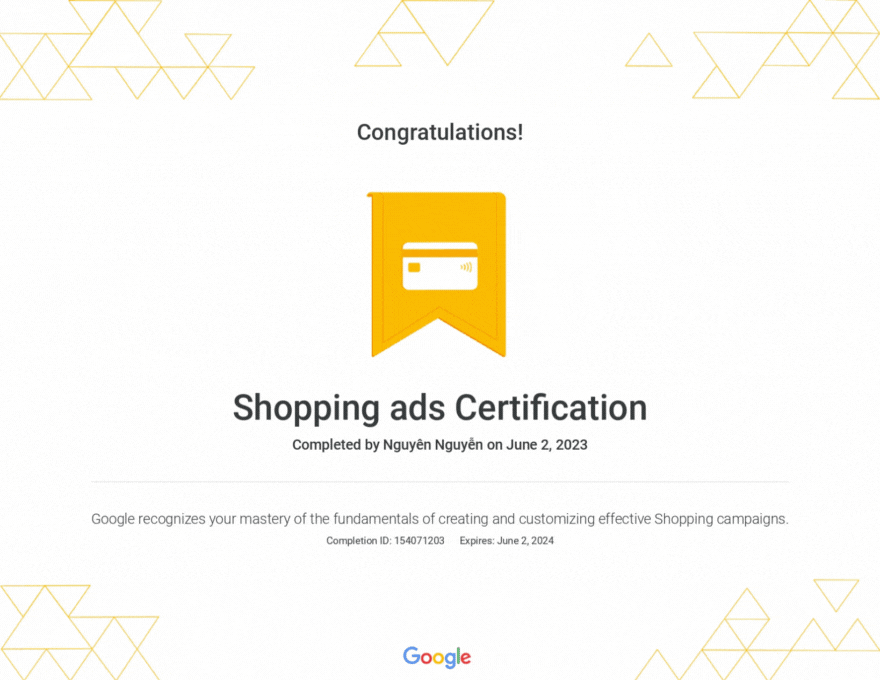 Shopping ads Certification - Đáp án thi chứng nhận quảng cáo mua sắm Google Ads